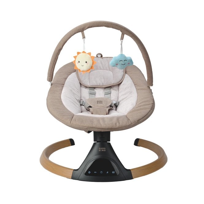 BabaBing Hub Swing 2 Electric Swing - Grey/Beige 