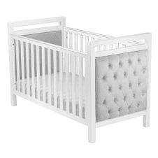 Velvet Deluxe Cot Bed - White 