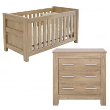 Bordeaux 2 Piece Room Set + FREE Coolflow Pocket Spring Mattress- Oak