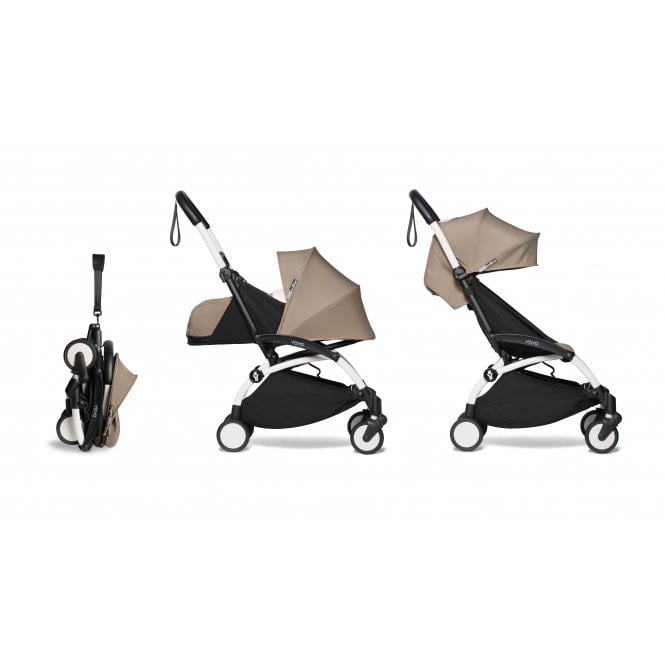 BABYZEN BABYZEN YOYO 2 Newborn Package 0 + White Chassis - Taupe