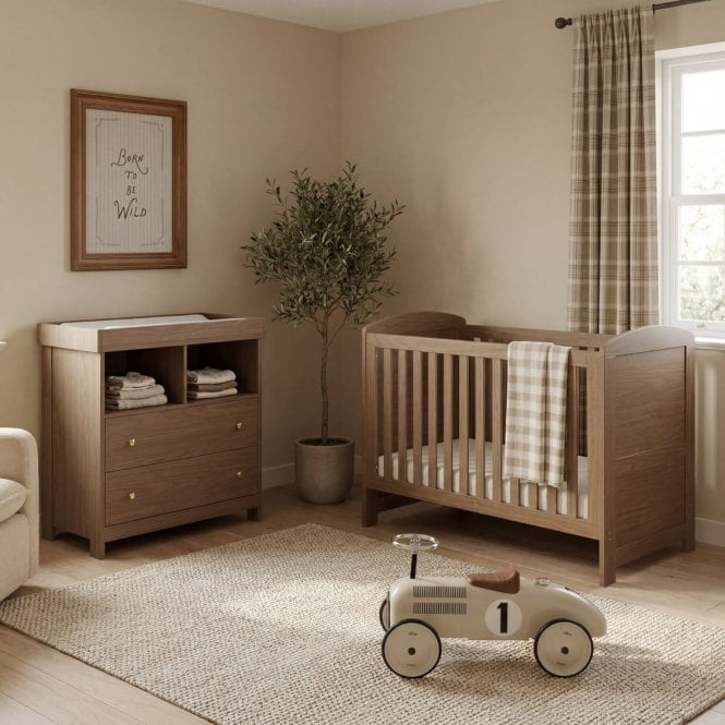 Bebe & Beyond Seeker 2 Piece Room Set + Free Airflow Fibre Deluxe Mattress - Drift 