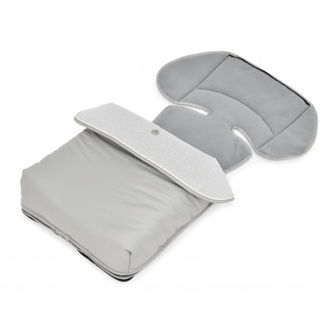 Bébécar Fleece Footmuff - White Sparkle