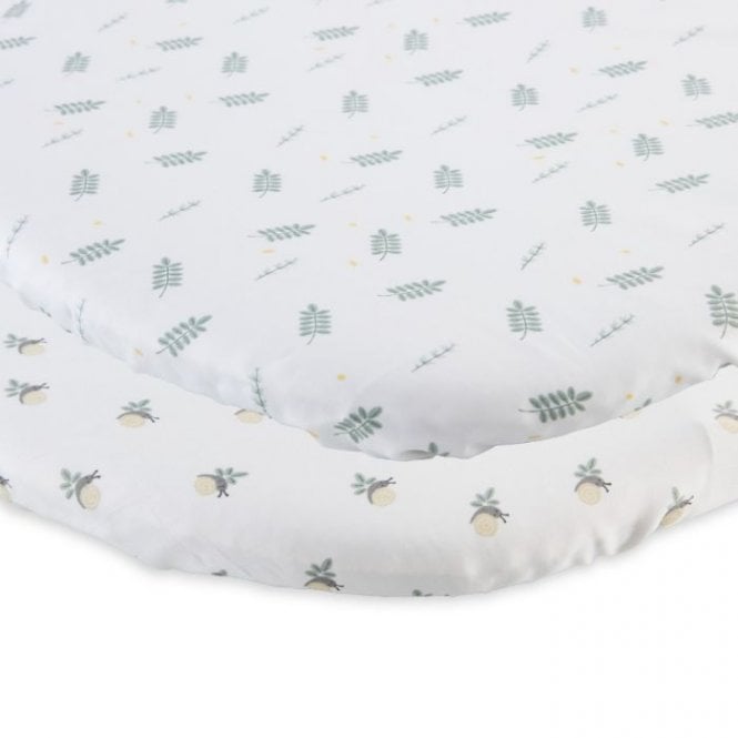 Chicco Baby Hug Bamboo Crib 2 pack fitted sheets - Greenery 