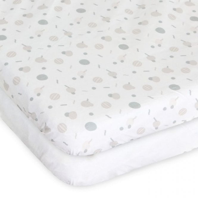 Chicco Next2Me Cotton Crib 2 pack fitted sheets - Confetti