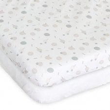 Next2Me Cotton Crib 2 pack fitted sheets - Confetti