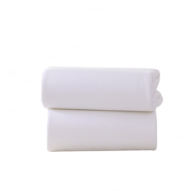 Clair-De-Lune 2 Fitted Cotton Interlock Moses Basket Sheets