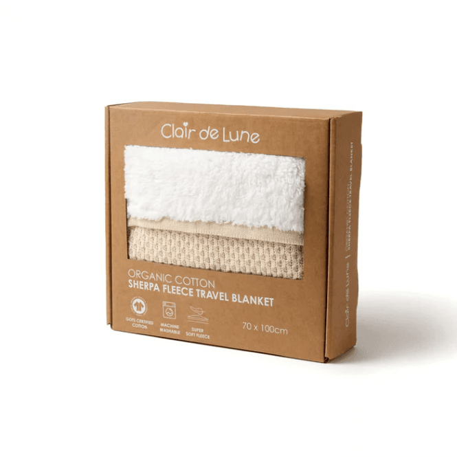 Clair-De-Lune Organic Knit Sherpa Blanket