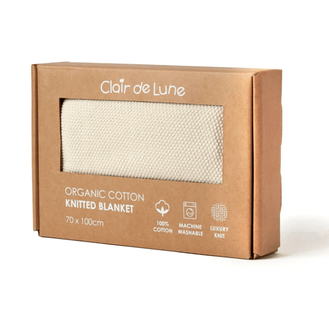 Clair-De-Lune Organic Knitted Blanket 