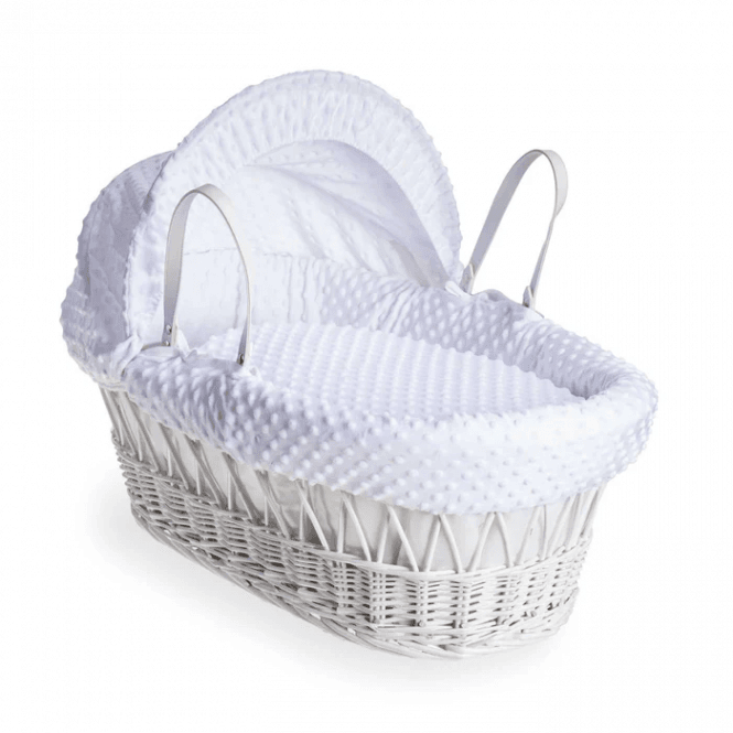 Clair-De-Lune Wicker White Moses Basket 