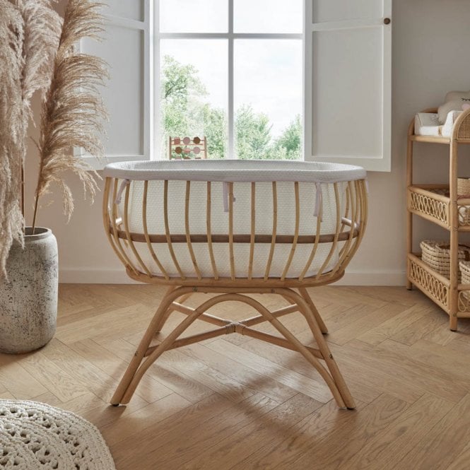 CuddleCo Aria Crib - Rattan