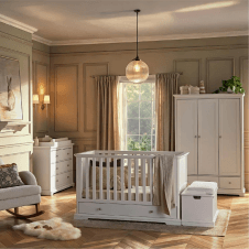 Beaumont 3 Piece Nursery Furniture Set + Free Airflow Fibre Deluxe Mattress - White