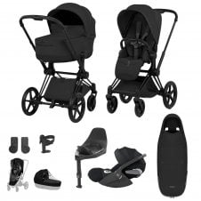 Priam Style Complete Cloud T Bundle - Matt Black Frame 