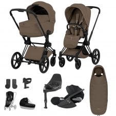 Priam Style Complete Cloud T Bundle - Matt Black Frame 