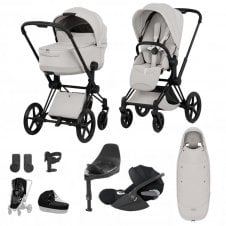 Priam Style Complete Cloud T Bundle - Matt Black Frame 