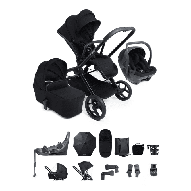 iCandy Core 2 Sandstone Pushchair and Carrycot - Complete 360 Car Seat Bundle