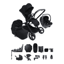 Core 2 Sandstone Pushchair and Carrycot - Complete 360 Car Seat Bundle