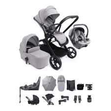 Core 2 Sandstone Pushchair and Carrycot - Complete 360 Car Seat Bundle