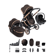 Peach 8 360 Car Seat Pushchair Bundle 