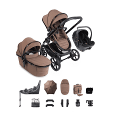 Peach 8 360 Car Seat Pushchair Bundle 
