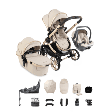 Peach 8 360 Car Seat Pushchair Bundle 