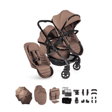 Peach 8 Double Pushchair Bundle