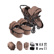 Peach 8 Twin Pushchair Bundle 