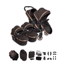 Peach 8 Twin Pushchair Bundle 