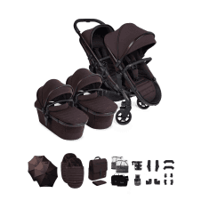 Peach 8 Twin Pushchair Bundle 