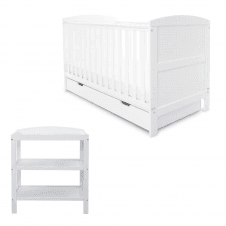 Coleby Classic 2 Piece Furniture Set & Fibre Mattress - White