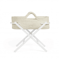 Nova Moses Basket + White Stand