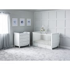 Snowdon Classic 2pc Room Set & Premium Sprung Mattress - White 