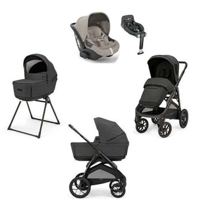 Inglesina Aptica XT Quattro Travel System - Magnet Grey & Battery Beige Car Seat 