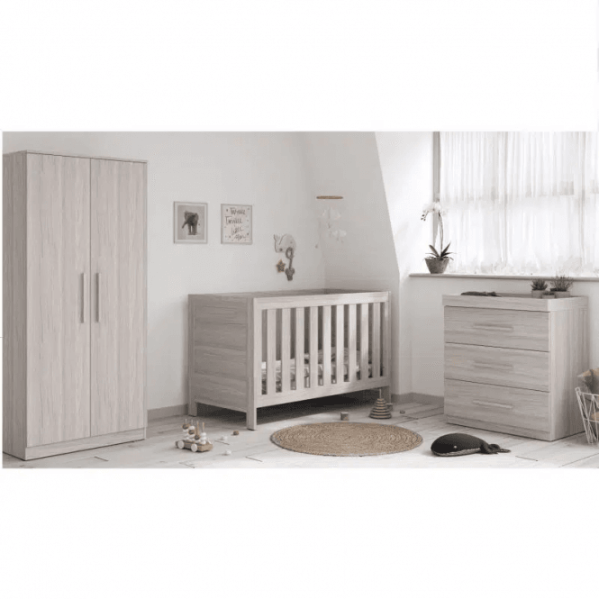 Little Acorns Amalfi Room Set + Free Airflow Fibre Deluxe Mattress - Grey Ash 