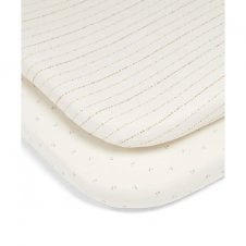 2 Lua Crib Fitted Sheets - Oatmeal