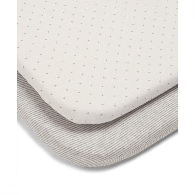 Mamas & Papas 2 Lua Crib Fitted Sheets - Stars/Stripes