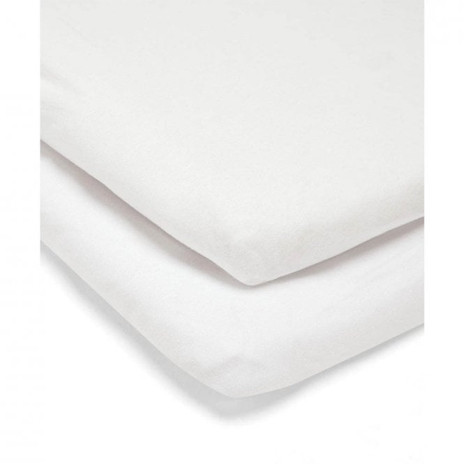Mamas & Papas 2 Lua Crib Fitted Sheets - White