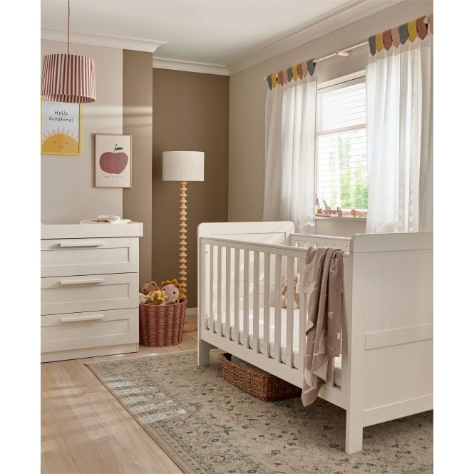 Mamas & Papas Atlas Set + Free Airflow Fibre Deluxe Mattress - Stone 