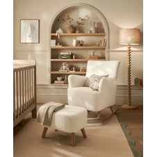 Elwood Nursing Chair & stool - Off white Boucle 