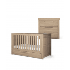 Franklin Set + Free Airflow Fibre Deluxe Mattress - Natural Oak 