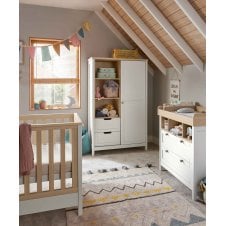 Harwell Range + Free Airflow Fibre Deluxe Mattress - White/Natural