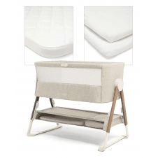 Lua Bedside Crib Bundle White