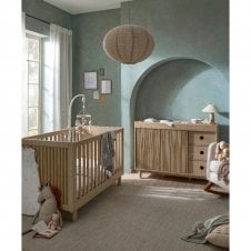 Oska Wide Set + Free Airflow Fibre Deluxe Mattress - Oak