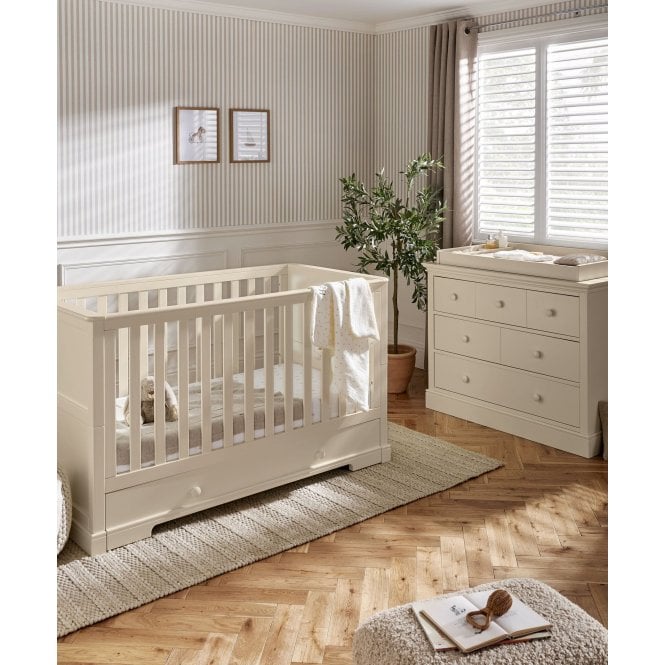 Mamas & Papas Oxford Set + Free Airflow Fibre Deluxe Mattress - Cashmere 