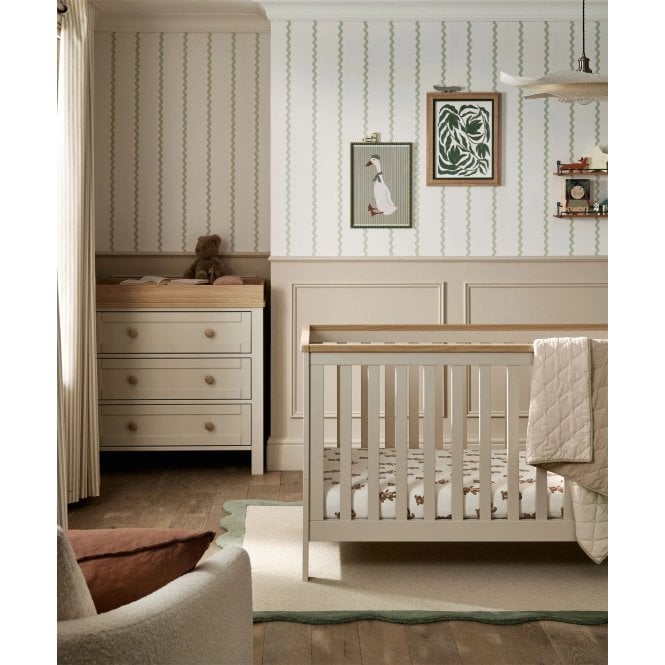 Mamas & Papas Wedmore 2 Piece Room Set + Free Airflow Fibre Deluxe Mattress - Cashmere 