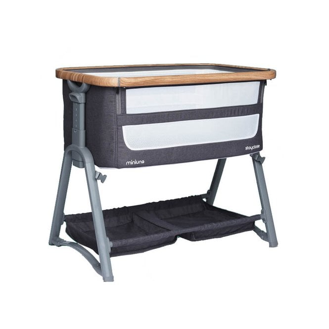 MiniUno StayClose Plus Co-Sleeper Crib - Oak