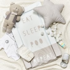 Changing Mat - Eat Sleep Repeat Grey
