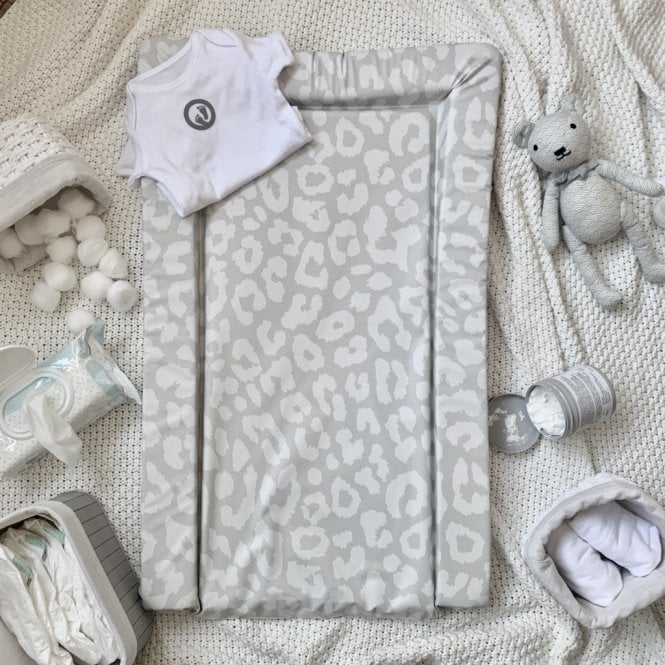 Obaby Changing Mat - Leopard Print Grey