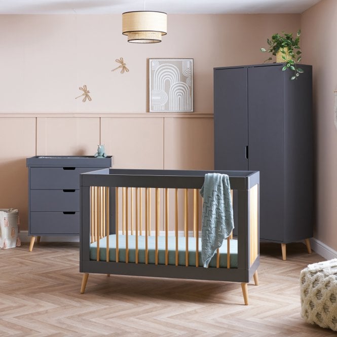 Obaby Maya Mini 3 Piece Room Set- Slate With Natural