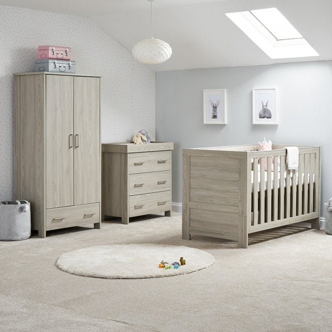 Obaby Nika 3 Piece Room Set - Grey Wash 