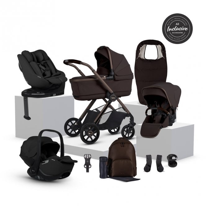 Silver Cross Reef 2 Special Edition Ultimate Family 360 Family Car Seat Bundle + FREE LUNAR BEDSIDE CRIB